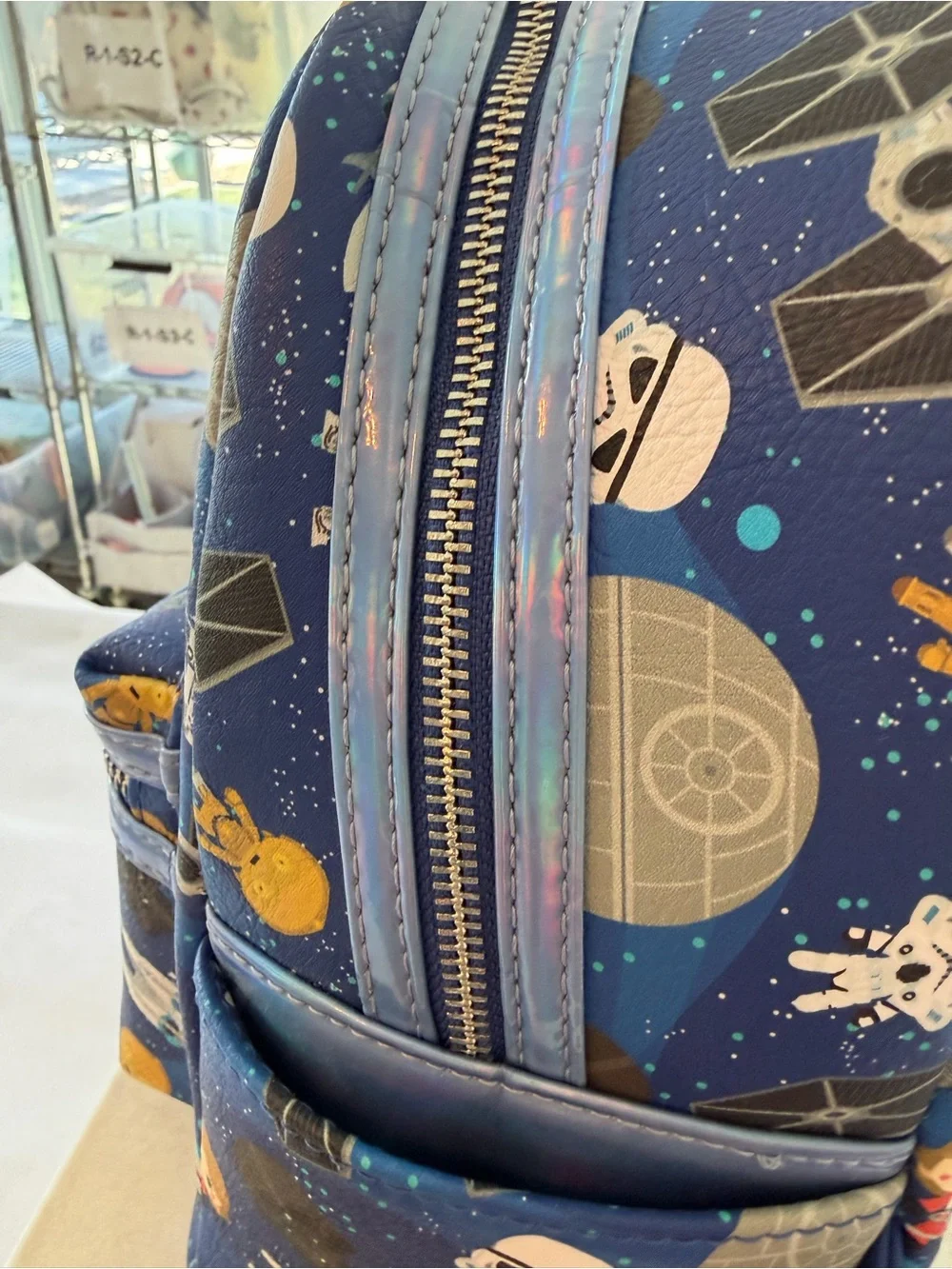 Loungefly Star Wars Blue Character Mini Backpack with Multicolor Accents